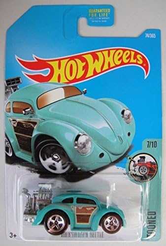 Hot Wheels Fusca 2017 Tooned 74/365, Azul, Escala 1:64, Crianças